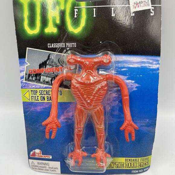 UFO FILES Amphiboid Scientist Alien Bendable Figure - Picture 4 of 8